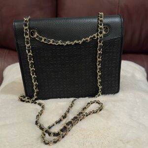 TORY BURCH Bryant Medium Crossbody / Shoulder Bag BLACK Leather